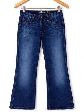 7 For All Mankind Kimmie Bootcut Jeans 27 Made USA Stretch Dark Wash